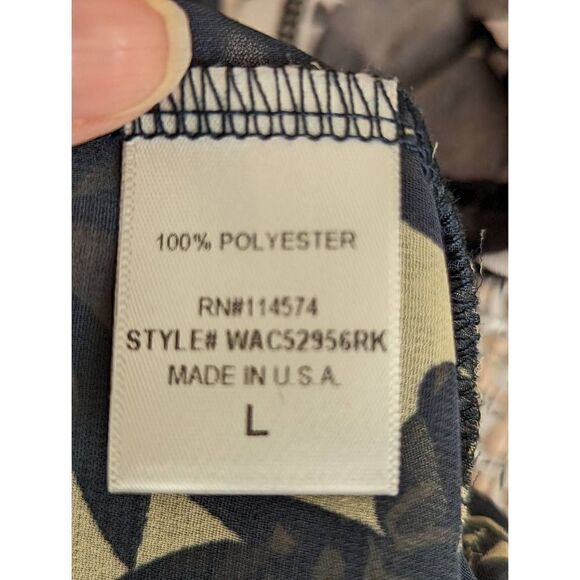 Pleione Women's Printed Semi-Transparent Dolman Sleeves Blouse Size Large - Picture 13 of 14